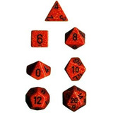 Conjunto Chessex De 7 Dados Rajados Fire Rpg D&d