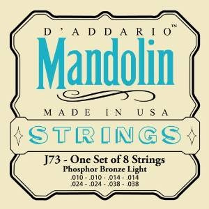 D'addario Ej73 Mandolina Cuerdas, Bronce Fosforado, Luz, 10-