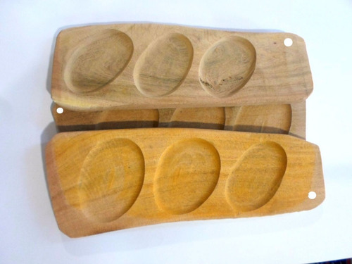 Tablas Picada Madera 3 Cuencas Souvenir Regalo