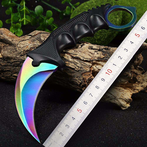 Faca Karambit Cs Go Multi-color Hawk -combate Tática -afiado