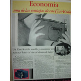 Clipping Publicidad Camaras Filmadoras Cine Eastman Kodak