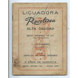 Licuadora Revoltosa Recetario Cocina Antiguo Recetas