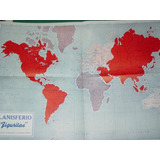 Mapa Lamina Planisferio Revista Figuritas Doble Antiguo