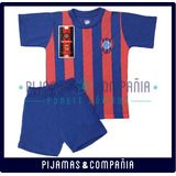 Pijama San Lorenzo Oficial Equipo Futbol Niños Verano 12al16