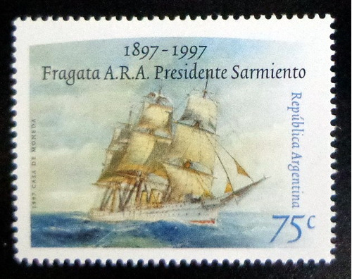 Argentina, Sello Gj 2849 Fragata Sarmiento 97 Mint L7404