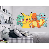 Adesivo Parede Quarto Animação Pokémon Pikachu Mangá Ratata