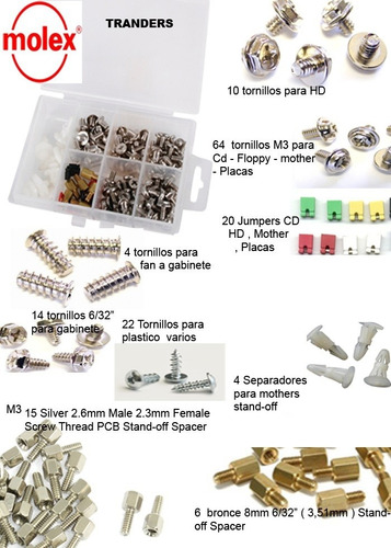 Set Tornillo Pc Con Organizador 150 Partes Jumper Y Mas