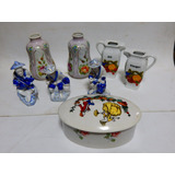 Porcelana - Salero - Aceitero - Alhajero -oriental Varios