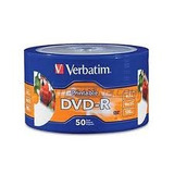 50pk Dvd-r Verbatim Blanco Imprimible, 4.7 Gb