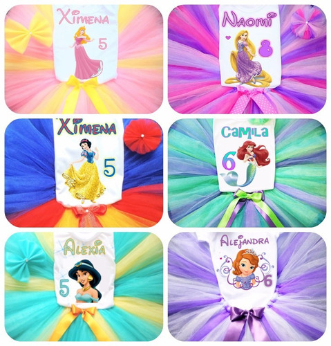 Tutus Personalizados  Princesas, Bella, Rapunzel, Cenicienta