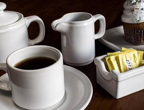 Juego 12 Piezas Porcelana K Tazas Desayuno + Plato Ss