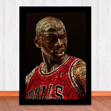 Quadro Decorativo Poster Michael Jordan Legend Nba 43x33cm