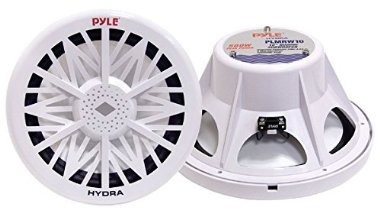 Pyle Plmrw8 8 Pulgadas 400 Vatios Blanco 4 Ohm Subwoofer Mar