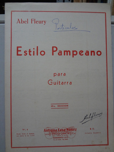 Partitura Violão - Estilo Pampeano - Abel Fleury