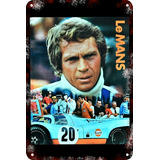 Carteles Antiguos Chapa 60x40cm Steve_mcqueen Lemans Au-317