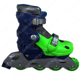 Roller Patines Con Bota Azul Y Verde Extensibles 34-37 Max 