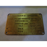 Letrero -placa -graduacion De Tiro ,antigua