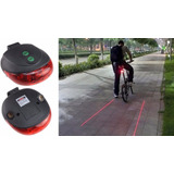 Luz Trasera Bici 5 Leds + 2 Laser Indica Carril Seguridad