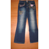 Pantalon Jean Azul Nevado Mujer Chica Nuevo Importado Y2k