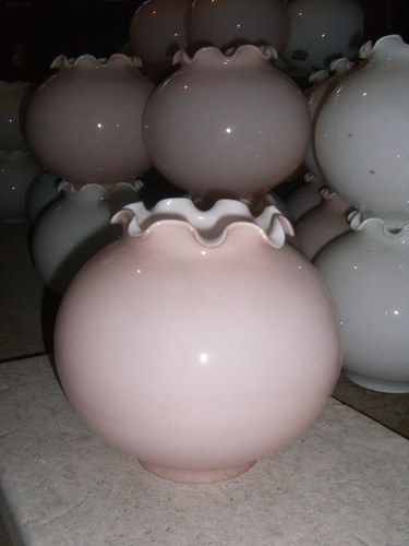 Globo De Vidrio .opal Color Y Blanco.iluminacion.!oferta!