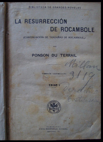 La Resurrección De Rocambole. Ponson Du Terrail 48n 681