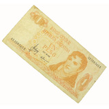 Un Peso Antiga Nota Cédula Da Republica Argentina N0027