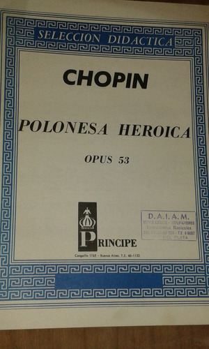 Chopin Polonesa Heroica  Envios Partituras Mar Del Plata