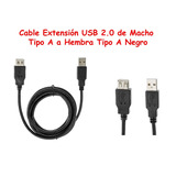 Cable Extencion Usb 2.0  Macho A Hembra 1.8 Metros