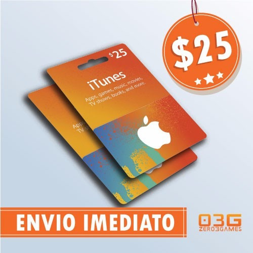 Turbine Seu iPod/iPhone! Itunes Gift Card De 25 Dólares Usa