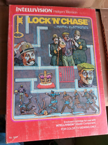 Lock N Chase Intellivision Mattel Videogame