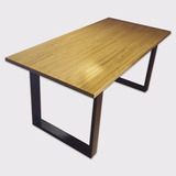 Mesa De Madera Maciza Con Patas Hierro Medida Libre