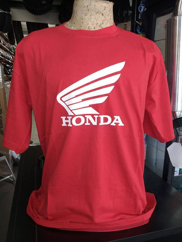 Remera Honda Moto Motocross Rojo Algodon Top Racing