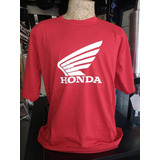 Remera Honda Moto Motocross Rojo Algodon Top Racing