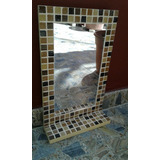 Espejo Venecitas30x50+estante Diseño Y Decoracion Baño