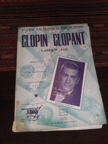 Antigua Partitura Clopin Clopant Coquatrix-dudan