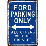 Carteles Antiguos Chapa 60x40 Parking Only Ford Truck Pa-94