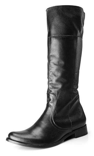 Bota Montaria Texana Country Cano Longo Couro Salto Botas