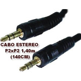 Cabo Auxiliar Stereo P2xp2 Mp3 Mp4 iPod Carro Som Pc Note P1