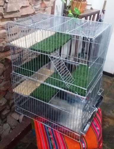 Jaula 3 Pisos 2 Túneles Erizo Chinchillas