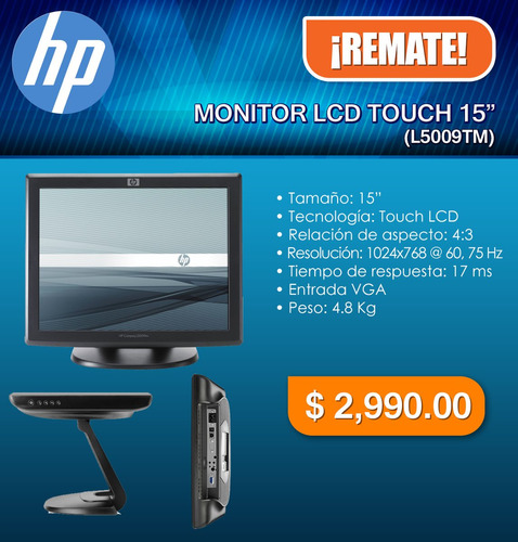 Monitor Hp Touch 15  (l5009tm)