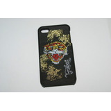 Funda Para Celular Ed Hardy Incing Bordado Frontal iPhone 4