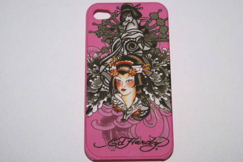 Funda Para Celular Ed Hardy Incing Rosa Geisha iPhone 4