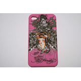 Funda Para Celular Ed Hardy Incing Rosa Geisha iPhone 4