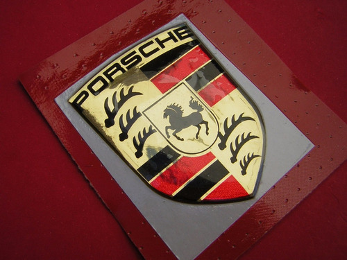Porsche - Escudo Resina 6 X 4,5 Cms  Adhesivo Foto 2