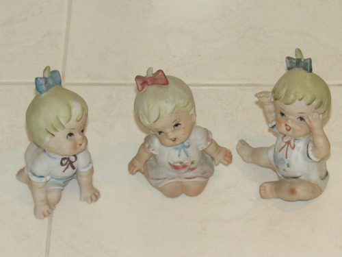 Figuras Trio Bebes Porcelana Japonesa