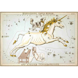 Lienzo Canvas Constelación Unicornio 1825 Astronomía 50x72