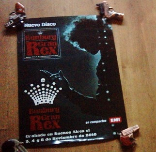 Poster Promo Bunbury Heroes Del Silencio Gran Rex 2010 35x50