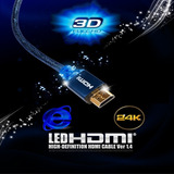 Cable Hdmi Led 3d Internet Oro 24k  Ver 1.4 Tv  Lcd 3,0mts.