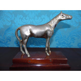 Antiga Escultura Cavalo Bronze