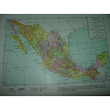Mapa Antiguo Color Geografia Politico Mexico Nicaragua